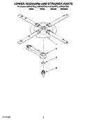 LOWER WASHARM AND STRAINER PARTS Diagram and Parts List for KUDK03ITBT3  KitchenAid Dishwasher