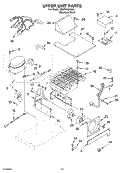 UPPER UNIT PARTS Diagram and Parts List for KSSP36QKS02  KitchenAid Refrigerator