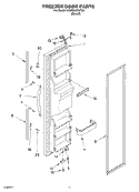 FREEZER DOOR PARTS Diagram and Parts List for 4KSRS22CHT03  KitchenAid Refrigerator