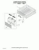 LOWER RACK PARTS Diagram and Parts List for 7DU1100XTSS5  Whirlpool Dishwasher