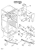 LINER PARTS Diagram and Parts List for RT14BKXKQ05  Roper Refrigerator