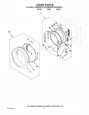 DOOR PARTS Diagram and Parts List for WGD94HEXR0  Whirlpool Dryer
