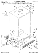 CABINET PARTS Diagram and Parts List for ED2FHAXST05  Whirlpool Refrigerator