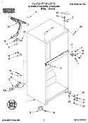 CABINET Diagram and Parts List for RT14GDXDN00  Roper Refrigerator