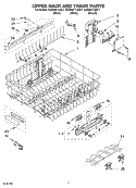 UPPER RACK AND TRACK PARTS Diagram and Parts List for KUDR01TJBT1  KitchenAid Dishwasher