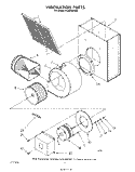 VENTILATION Diagram and Parts List for RC8950XRH0  Whirlpool Cooktop
