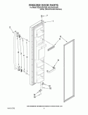 FREEZER DOOR PARTS Diagram and Parts List for 5ED2FHGXVQ00  Whirlpool Refrigerator