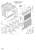 CABINET Diagram and Parts List for CA14WC90  Whirlpool Air Conditioner
