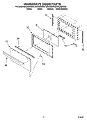 MICROWAVE DOOR PARTS Diagram and Parts List for GSC308PJS06  Whirlpool Microwave Oven Combo