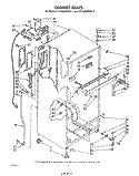 CABINET Diagram and Parts List for ET16JMXRWR1  Whirlpool Refrigerator