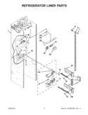 REFRIGERATOR LINER PARTS Diagram and Parts List for KSSO36FTX17  KitchenAid Refrigerator