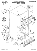 CABINET Diagram and Parts List for ET22PKXAN03  Whirlpool Refrigerator