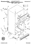 CABINET Diagram and Parts List for KTRS22QDBL01  KitchenAid Refrigerator