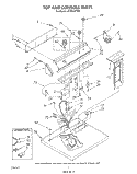 TOP AND CONSOLE , LITERATURE AND OPTIONAL Diagram and Parts List for LG7081XTG0  Whirlpool Dryer