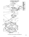 MACHINE BASE Diagram and Parts List for LA7700XPW1  Whirlpool Washer
