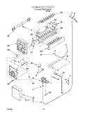 ICEMAKER Diagram and Parts List for 3XKGN7050F03  Whirlpool Refrigerator