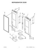 REFRIGERATOR DOOR Diagram and Parts List for KFCP22EXMP5  KitchenAid Refrigerator
