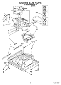 MACHINE BASE PARTS Diagram and Parts List for 8TLSR7432LT1  Whirlpool Washer