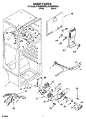 LINER PARTS Diagram and Parts List for ET0WSRXML02  Whirlpool Refrigerator
