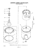 AGITATOR, BASKET AND TUB Diagram and Parts List for 9CA2781XSW1  Whirlpool Washer