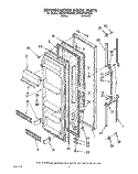 REFRIGERATOR DOOR Diagram and Parts List for 8ED22PWXXN00  Whirlpool Refrigerator