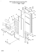 REFRIGERATOR DOOR Diagram and Parts List for ED20DBXEB02  Whirlpool Refrigerator