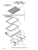 SHELF PARTS Diagram and Parts List for W8TXEGFYQ01  Whirlpool Refrigerator
