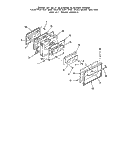 OVEN DOOR Diagram and Parts List for 2384W3A  Roper Range