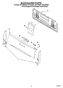 BACKGUARD PARTS Diagram and Parts List for SF315PEMQ1  Whirlpool Range