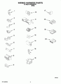 WIRING HARNESS PARTS Diagram and Parts List for WTW5300VW1  Whirlpool Washer