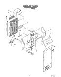 AIR FLOW Diagram and Parts List for 3XARG484WP02  Whirlpool Refrigerator