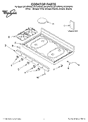 COOKTOP, LITERATURE Diagram and Parts List for SF310PEKV0  Whirlpool Range
