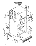 CABINET Diagram and Parts List for ET22DKXZN00  Whirlpool Refrigerator