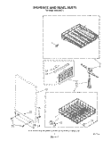 DISH RACK AND PANEL Diagram and Parts List for DU8550XT5  Whirlpool Dishwasher