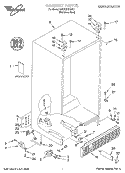 CABINET, LITERATURE Diagram and Parts List for GD22SFXHS01  Whirlpool Refrigerator