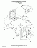 DISPENSER FRONT PARTS Diagram and Parts List for ED5LVAXWS04  Whirlpool Refrigerator