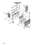 CABINET Diagram and Parts List for R61  Whirlpool Air Conditioner