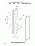 FREEZER DOOR PARTS Diagram and Parts List for KSRV22FVMS00  KitchenAid Refrigerator