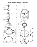 AGITATOR, BASKET AND TUB Diagram and Parts List for LSV6233AW0  Whirlpool Washer