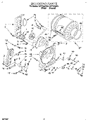BULKHEAD Diagram and Parts List for LGV7646AN2  Whirlpool Dryer