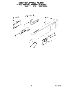 CONTROL PANEL PARTS Diagram and Parts List for KUDI02CRBL4  KitchenAid Dishwasher