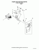 PUMP AND MOTOR PARTS Diagram and Parts List for IFW7300WW02  Inglis Washer