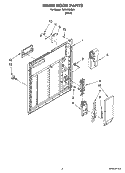 INNER DOOR PARTS Diagram and Parts List for TUD4700SU1  Estate Dishwasher