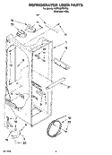 REFRIGERATOR LINER PARTS Diagram and Parts List for KSRX22FSST02  KitchenAid Refrigerator