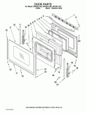 DOOR PARTS Diagram and Parts List for WFG381LVS2  Whirlpool Range