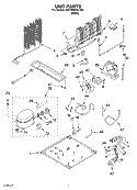 UNIT Diagram and Parts List for 5VET0WPKLQ00  Whirlpool Refrigerator