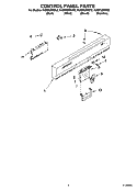 CONTROL PANEL PARTS Diagram and Parts List for KUDP02IRWH2  KitchenAid Dishwasher