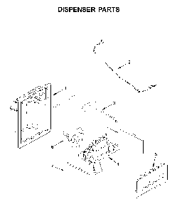 Dispenser parts Diagram and Parts List for WRS335SDHM03  Whirlpool Refrigerator