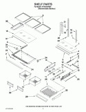 SHELF PARTS Diagram and Parts List for KFIS25XVMS8  KitchenAid Refrigerator