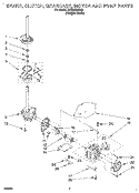 BRAKE, CLUTCH, GEARCASE, MOTOR AND PUMP Diagram and Parts List for TAWS700DQ0  Estate Washer